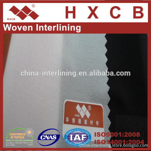 (3412)30D 100%Polyester Double Dot Fusible Warp Woven Interlining For Jackets